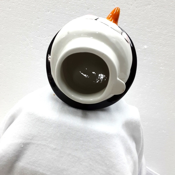 Vintage Happy Snowman With Bird Plaid Scarf Ceramic Teapot Potter & Smith - Picture 7 of 10